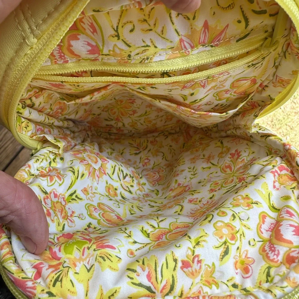 Bright Yellow Vera Bradley Utility Sling Backpack Purse - Picture 7 of 7